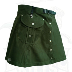 Dark Green Women’s Utility Skirt – Stylish, Functional & Trendy