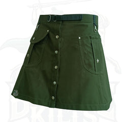Dark Green Women’s Utility Skirt – Stylish, Functional & Trendy