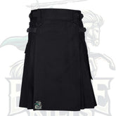 Lautreamont Gaultier Black Utility Kilt – Gothic & Functional Modern Kilt