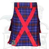 Battle of Kilts – Modern Edmonstone Tartan with Red Hybrid Kilt