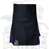 Black and Purple Utility Hybrid Kilt – Premium Gothic & Alternative Wear