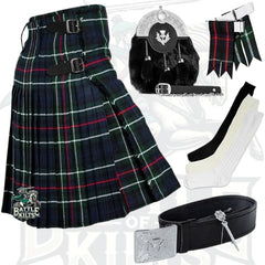 Battle Of Kilts Men’s Tartan Kilt Outfit – 7-Piece Scottish Set with Premium Accessories