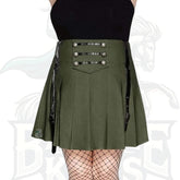 Dark Academy Pleated Mini Skirt – Chic & Trendy