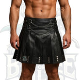 Stylish Gothic Punk Gladiator Kilt – Handmade Leather Kilt for Men