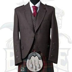 Brown Tweed Tartan Kilt Outfit – Premium Highland Wear by BattleOfKilts