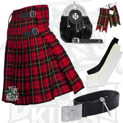 Battle Of Kilts Men’s Tartan Kilt Outfit – 7-Piece Scottish Set with Premium Accessories