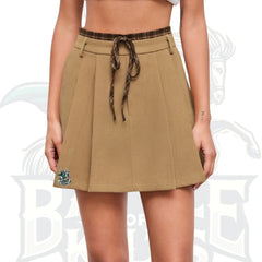 Mid-Rise Double Waist Pleated Mini Skirt – Trendy & Unique