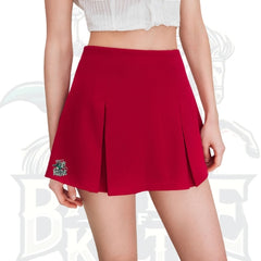 High-Rise Pleated Zipper Solid Mini Skort – Chic, Modern & Stylish