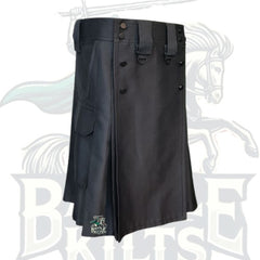 Duty Black Tactical Utility Kilt – Rugged & Functional Scottish Kilt