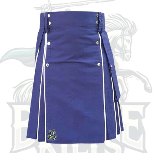 Blue Utility Kilt – Stylish & Functional Scottish Kilt
