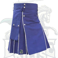 Blue Utility Kilt – Stylish & Functional Scottish Kilt