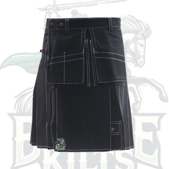 Black Working Kilt – Durable & Functional Scottish Utility Kilt