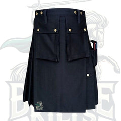 Black Police Utility Kilt – Tactical & Functional Scottish Kilt