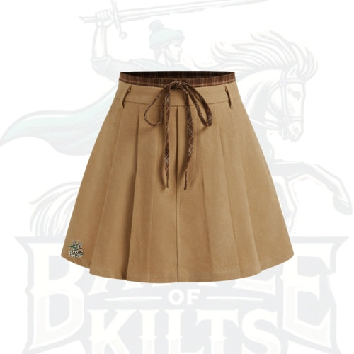Mid-Rise Double Waist Pleated Mini Skirt – Trendy & Unique