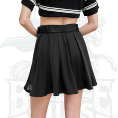 Solid Pleated Mini Skirt with Belt – Chic, Modern & Versatile