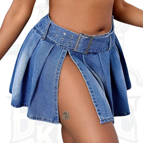 Women’s Sexy High-Waisted Jeans-Like Skirt