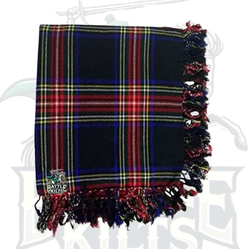 New Scottish Traditional Black Stewart Kilt Fly Plaid