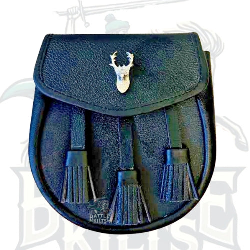 DSS Kilts Scottish Black Day Sporran Kilt Bag for Men by BattleOfKilts