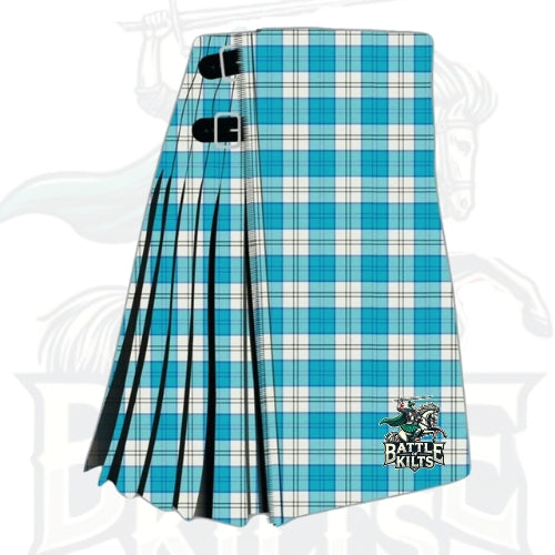 Lennox Dress Turquoise Tartan Kilt | Premium Scottish Clan Heritage