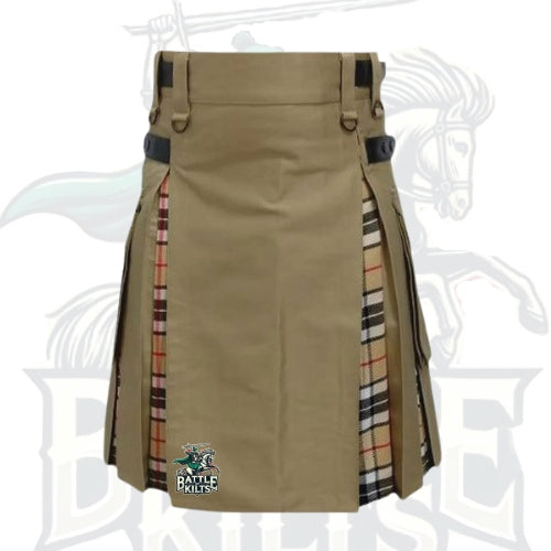 Khaki & Camel Thomson Hybrid Kilt – Premium Scottish-Inspired Hybrid Wear