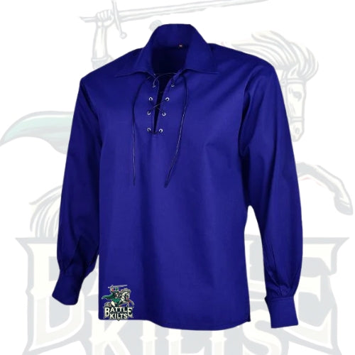 Jacobite Ghillie Shirt in Royal Blue | Battle of Kilts