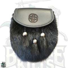 Semi-Dress Sporran – Black Musquash | Premium Highland Accessory by BattleOfKilts