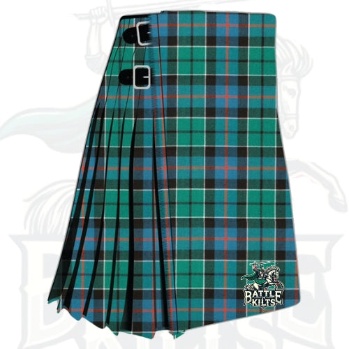 Leslie Green Ancient Tartan Kilt | Traditional Scottish Clan Pride