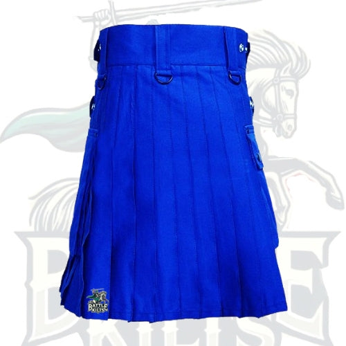 Royal Blue Deluxe Utility Kilt – Premium Quality Modern Kilt