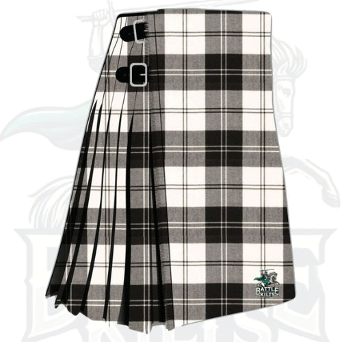 Erskine Black & White Tartan Kilt – Heritage Redefined