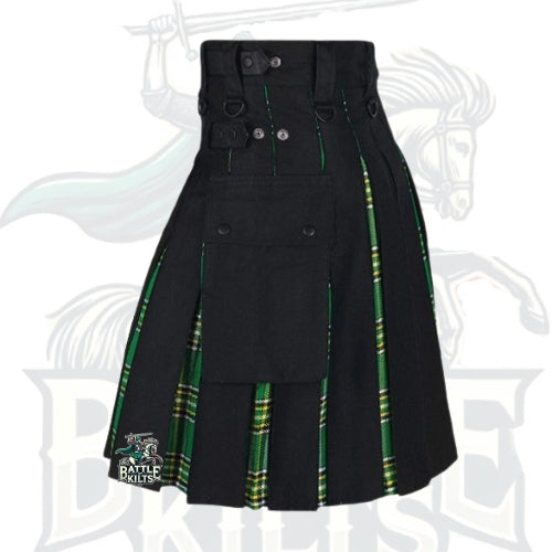 Irish Green Hybrid Kilt – Premium Celtic-Inspired Hybrid Wear