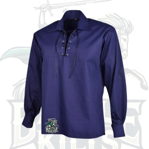 Jacobite Ghillie Shirt in Navy Blue | Battle of Kilts