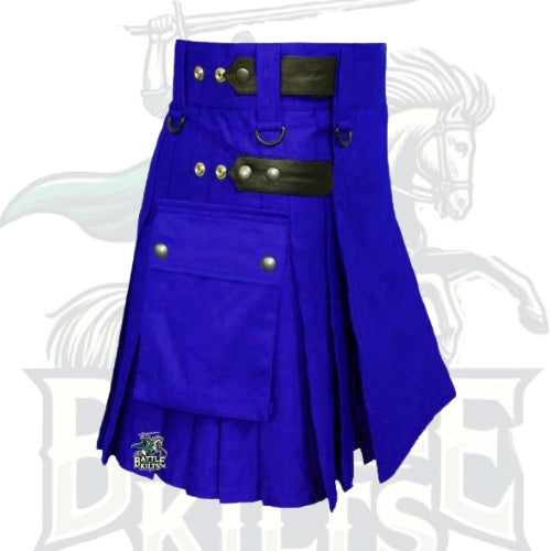 Royal Blue Deluxe Utility Kilt – Premium Quality Modern Kilt