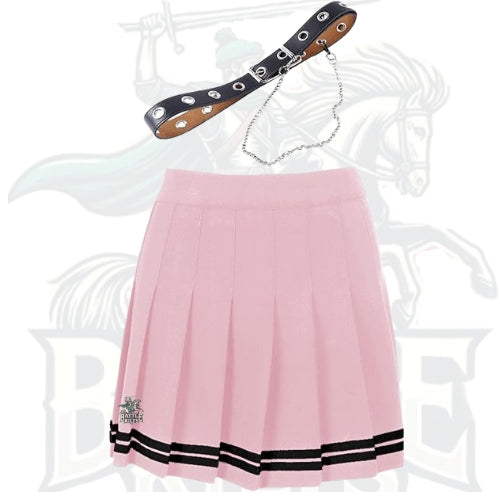 Women’s Goth High Waist Pleated Mini Skirt – A-Line Punk Style