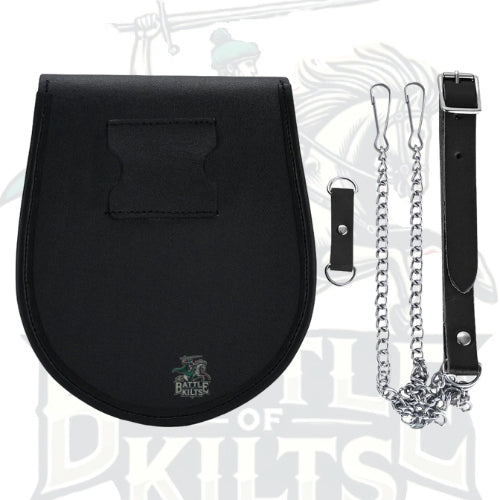 Highlander Kilt Sporran with Celtic Deep Embossing Pattern – Scottish Outfit Pouch by BattleOfKilts