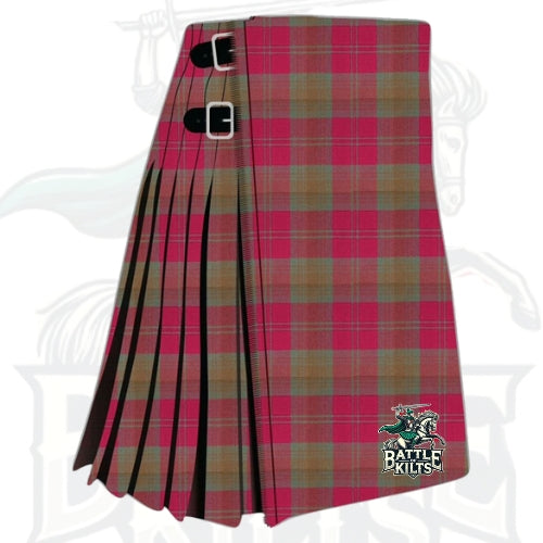 Lindsay Weathered Tartan Kilt | Traditional Scottish Clan Heritage