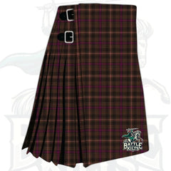 Hebridean Salmon Herringbone Tartan Kilt – Refined Highland Craftsmanship