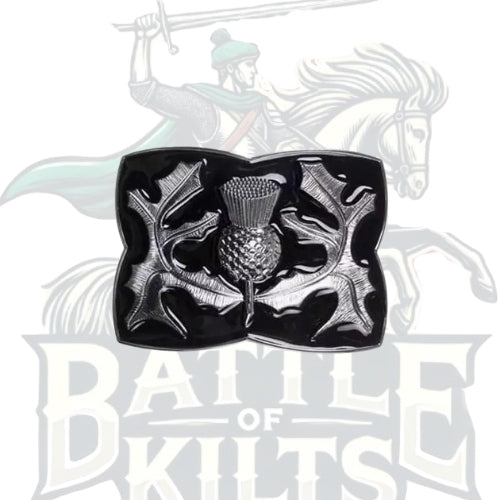 Black Celtic Kilt Buckle – Classic Highland