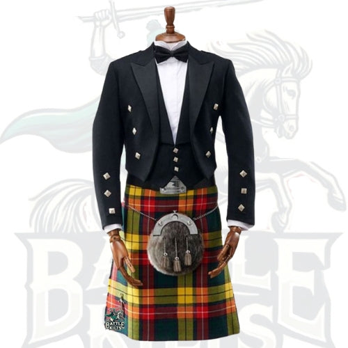 Buchanan Tartan Prince Charlie Outfit – Premium Highland Formalwear by BattleOfKilts