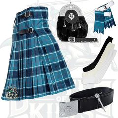 Battle Of Kilts Men’s Tartan Kilt Outfit – 7-Piece Scottish Set with Premium Accessories