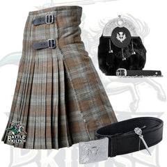Battle Of Kilts Men’s Tartan Kilt Outfit – 5-Piece Scottish Set with Premium Accessories