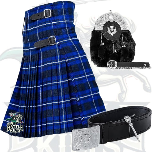 Battle Of Kilts Men’s Tartan Kilt Outfit – 5-Piece Scottish Set with Premium Accessories