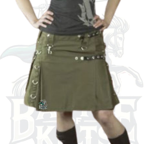 Women’s Olive Utility Skirt – Functional, Stylish & Modern