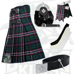 Battle Of Kilts Men’s Tartan Kilt Outfit – 7-Piece Scottish Set with Premium Accessories
