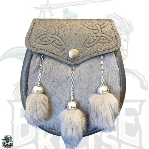 Grey Rabbit Semi Dress Sporran – Authentic Highland Accessory by BattleOfKilts