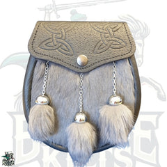 Grey Rabbit Semi Dress Sporran – Authentic Highland Accessory by BattleOfKilts