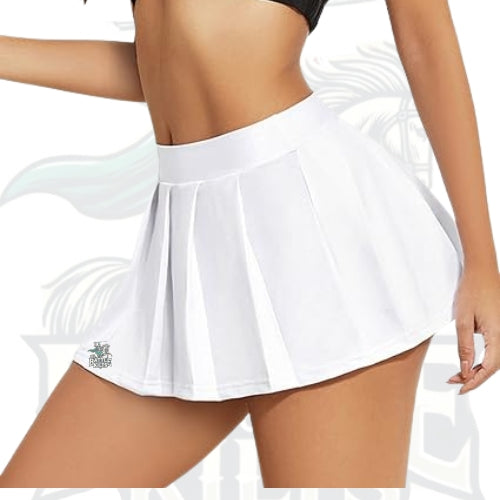 Trendy Mini Skirt for Women – High-Waisted Faux Leather Pleated Solid Ruffle Skirt