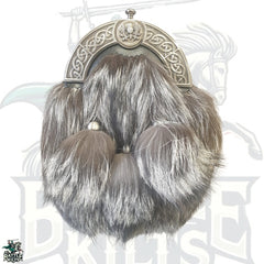 Dress Sporran – Silver Fox Antique Thistle by BattleOfKilts