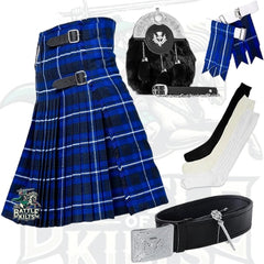 Battle Of Kilts Men’s Tartan Kilt Outfit – 7-Piece Scottish Set with Premium Accessories