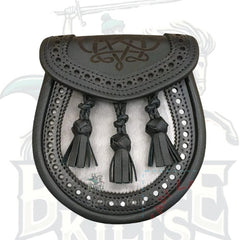 Scottish Handmade Real Leather Brogue Style Vintage Traditional Kilt Sporran by BattleOfKilts