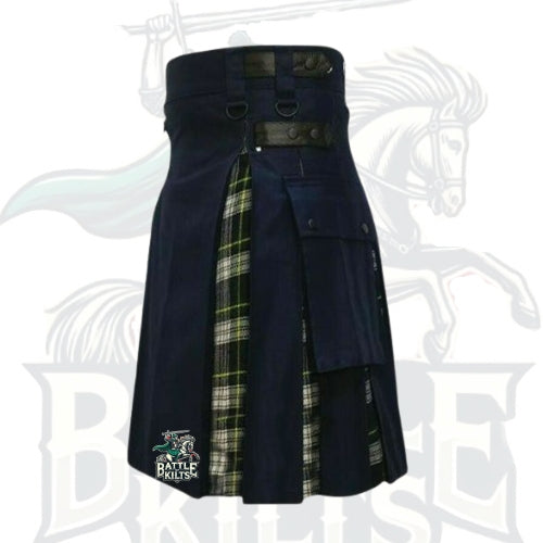 Blue Dress Gordon Hybrid Tartan Kilt – Premium Scottish Hybrid Wear